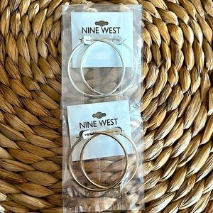 Set of Two Large Hoops/ 1 silver 1 gold 💫